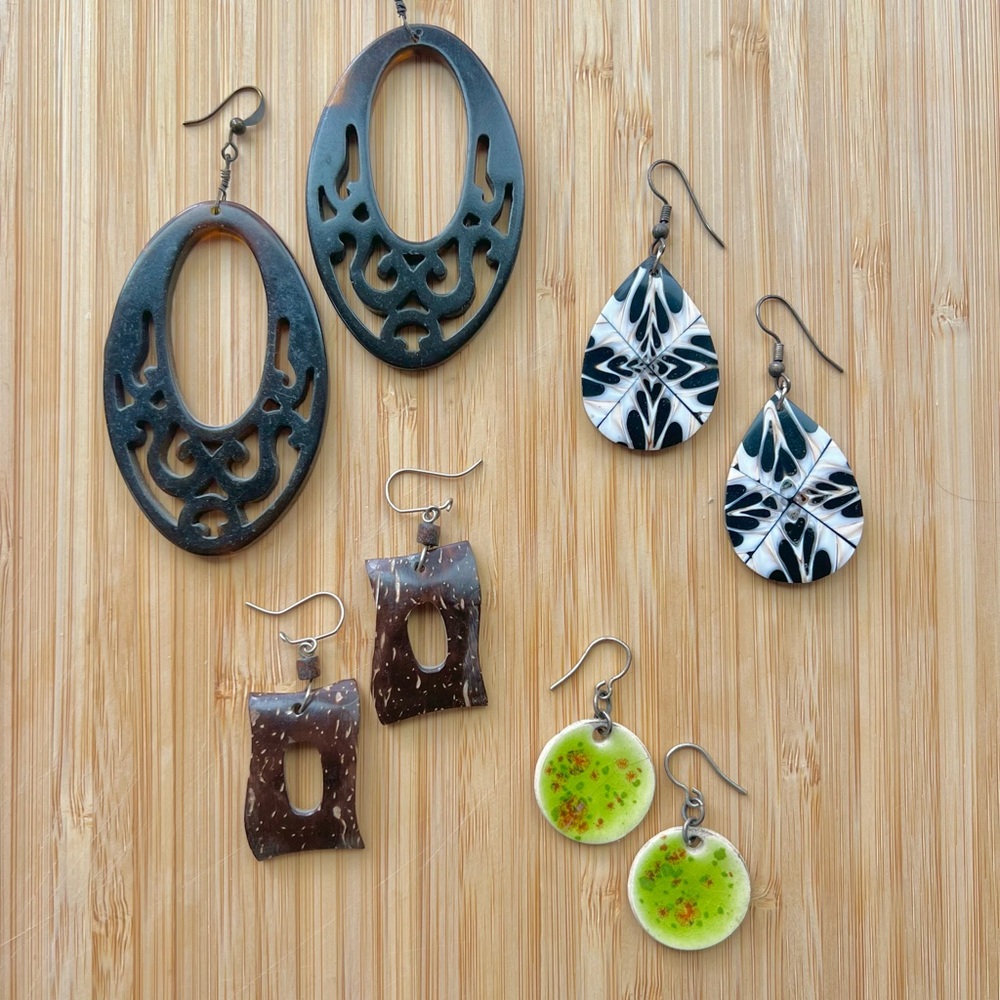 Set of Four Unique Earrings